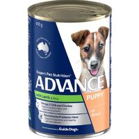 Advance Puppy Growth Lamb and Rice Cans - Wet food 12 x 410g Cans