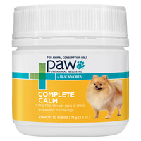 PAW Complete Calm Chews (Small Dogs) - 75gm (approx 30 Chews)