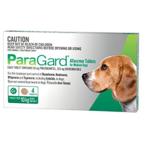 Paragard Dogs Upto 10kg Allwormer 4 Tablets