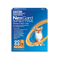 NexGard Spectra Chewables For Extra Small Dogs Orange 2-3.5kg