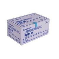 Terumo Insulin Syringe 1.0ml 27Gx1/2 Inch (Box 100)