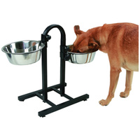 Dog Feeding Bar Height Adjustable 2-Bowl