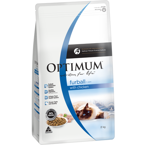 Optimum Cat Adult Furball - Dry Cat Food - 1.5kg