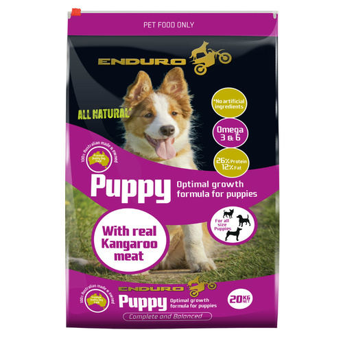 Enduro PUPPY dog food - With real Kangaroo Meat - 20kg