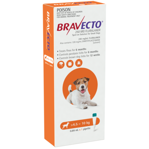 Bravecto Spot On Orange For Small Dog 4.5-10kg
