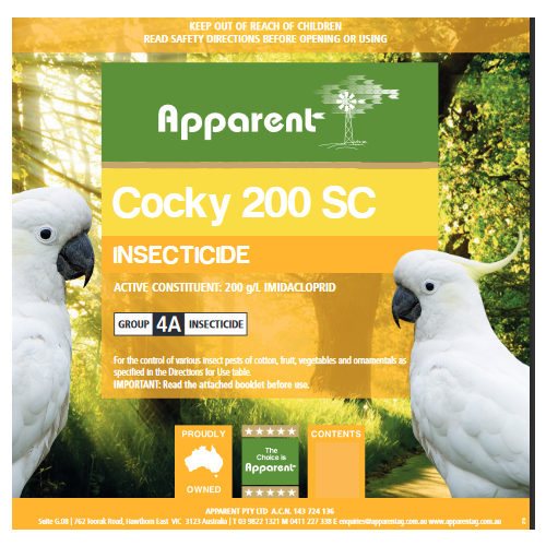 Apparent Cocky Imidacloprid 200 Sc Insecticide (Equiv. Confidor 200Sc)