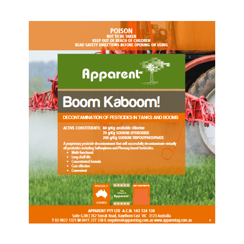 Apparent Boom Kaboom Active: 200 G/kg Sodium Tripolyphosphate Tank Cleaner