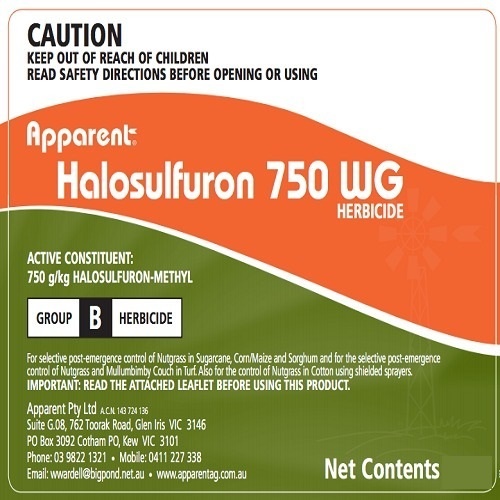 Apparent Halosulfuron 750 Wg 750G/kg Halosulfuron-Methyl Post Emergant
