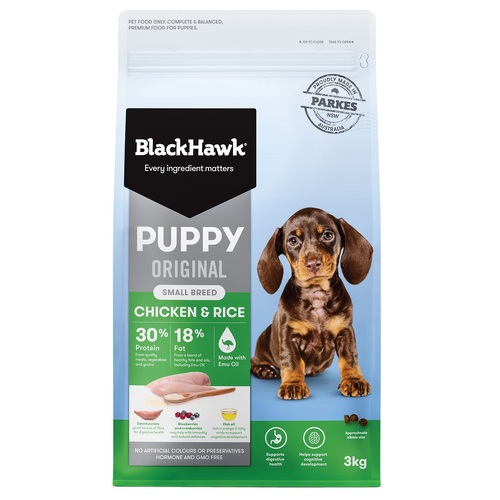 Black Hawk Puppy - Small Breed - Chicken & Rice - Dry Food 10kg