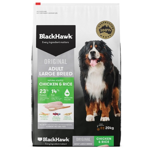 Black Hawk Dog - Adult - Large Breed - Chicken & Rice Dry Food 20kg