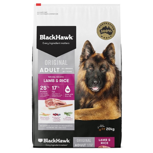 Black Hawk Dog - Adult - Lamb & Rice Dry Food 20kg