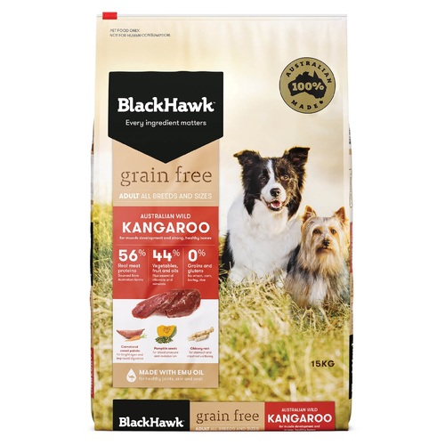 Black Hawk Dog - Adult - Grain Free - Kangaroo Dry Food 15kg