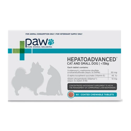 PAW HepatoAdvanced - Cat & Small Dog (<15kg) - 60 chews