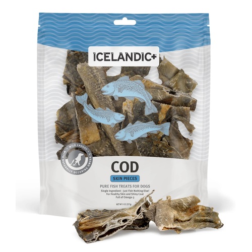 Icelandic+ Cod Skin mixed pieces for dogs 227gm