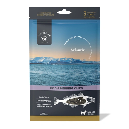 The Supreme Treat Co - Cod & Herring Chips - Dog treats - 80gm