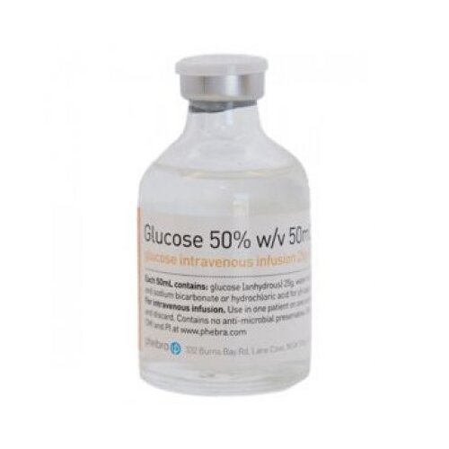 Glucose Inj 50% 50ml Vial
