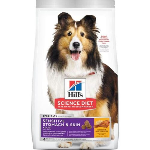 Hill's Science Diet Dog - Adult Sensitive Stomach & Skin Chicken Recipe Dog Food 12kg