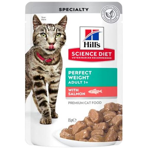Hill's Science Diet Cat Adult Perfect Weight with Salmon - 85gm x 12 pouches