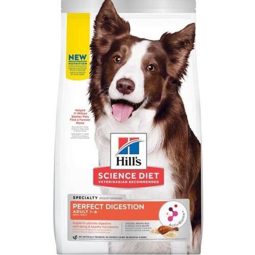 Hill's Science Diet Dog - Adult Perfect Digestion Chicken, Barley & Whole Oats Recipe - Dry Food 1.59kg