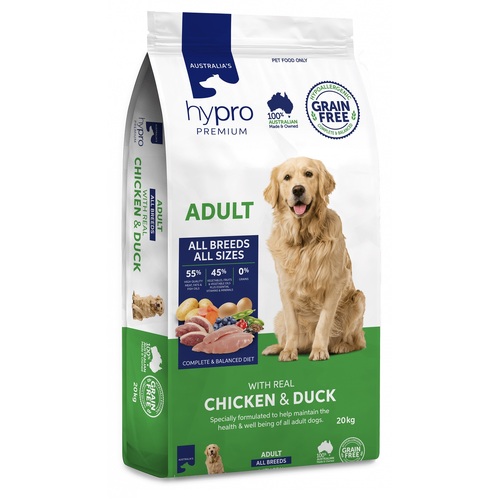 Hypro Premium Dog food  - Grainfree - Chicken & Duck 20kg