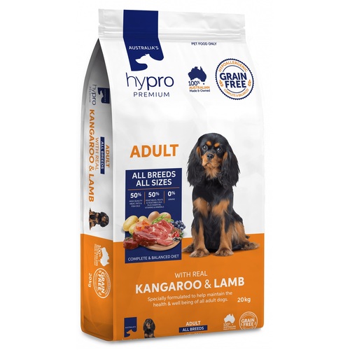 Hypro Premium Dog food - Grainfree - Kangaroo & Lamb 20kg