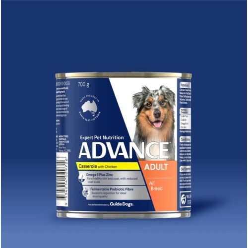 Advance Dog Adult All Breed Chicken Casserole - Wet Food 12 x 700gm Cans