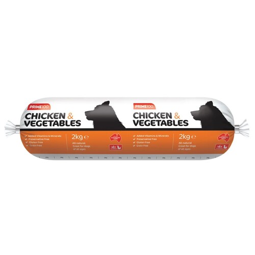 Prime100 - MPD Cooked Roll - Chicken & Vegetable - 2kg - Pickup Only
