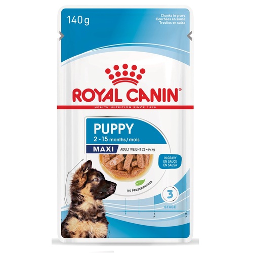 Royal Canin Dog Maxi (26-44kg) Puppy 140gm x 10 Pouches