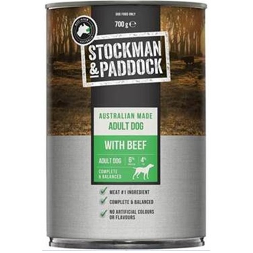 Stockman Paddock Beef Loaf Adult Dog Food -  12 x 700g cans