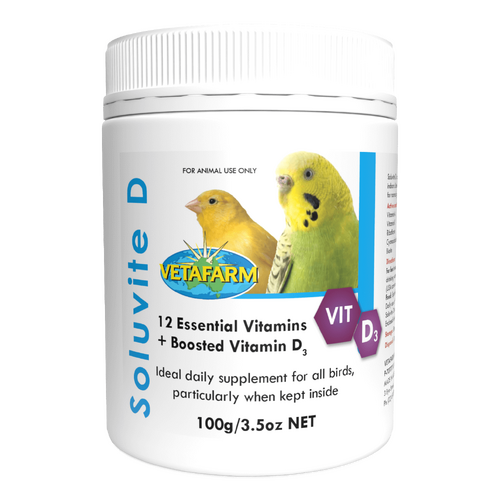 Vetafarm Soluvite D - Vitamin Boosted D3 Supplement For Birds 