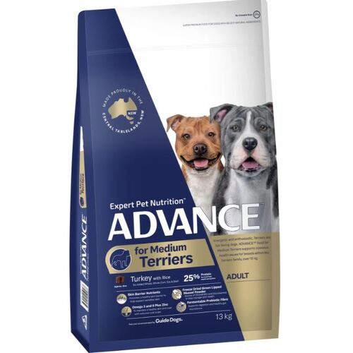 Advance Dog Terrier Adult Medium Breed Turkey with Rice - Dry Food 2.5kg