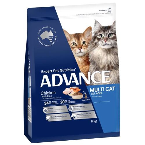 Advance Cat - Multi Cat - All Ages - Chicken & Salmon with Rice - Dry Food 20kg