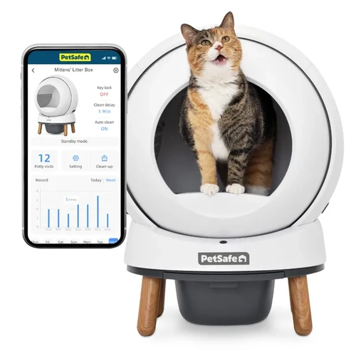 PetSafe ScoopFree SmartSpin Self-Cleaning Litter Box - White